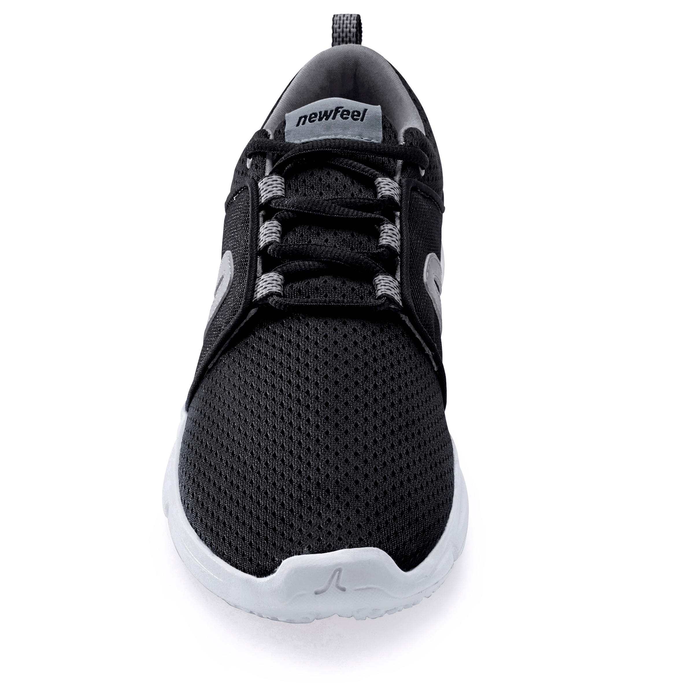 PW 120 WOMEN'S FITNESS WALKING SHOES - BLACK/WHITE 4/21