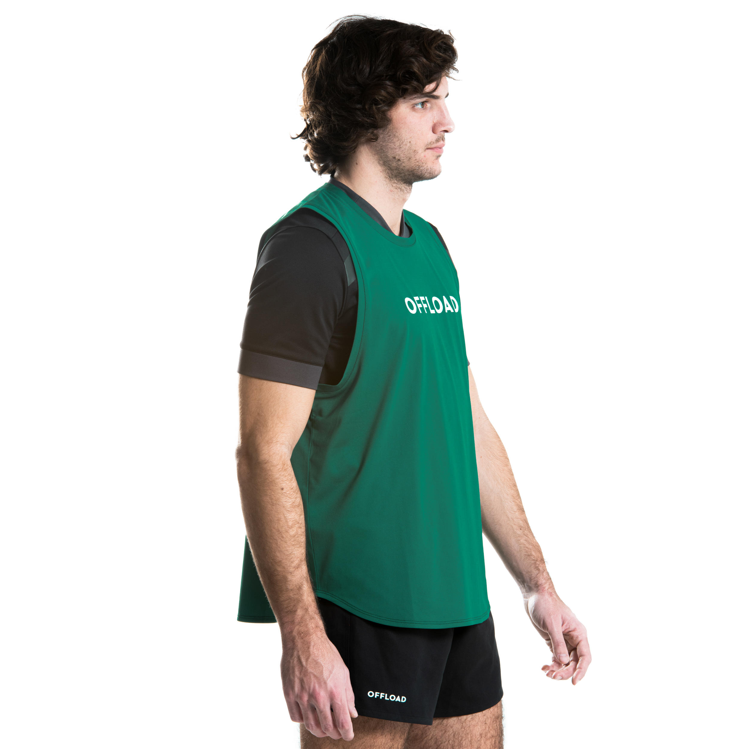 Ragbyový rozlišovací dres R100 zelený 3/7