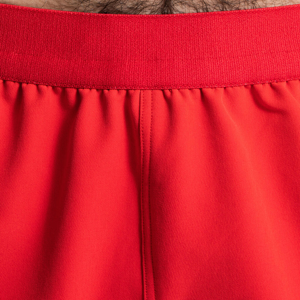 Pánske ragbyové šortky R500 červené