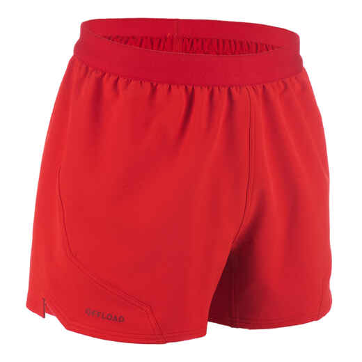 
      Pánske ragbyové šortky R500 červené
  