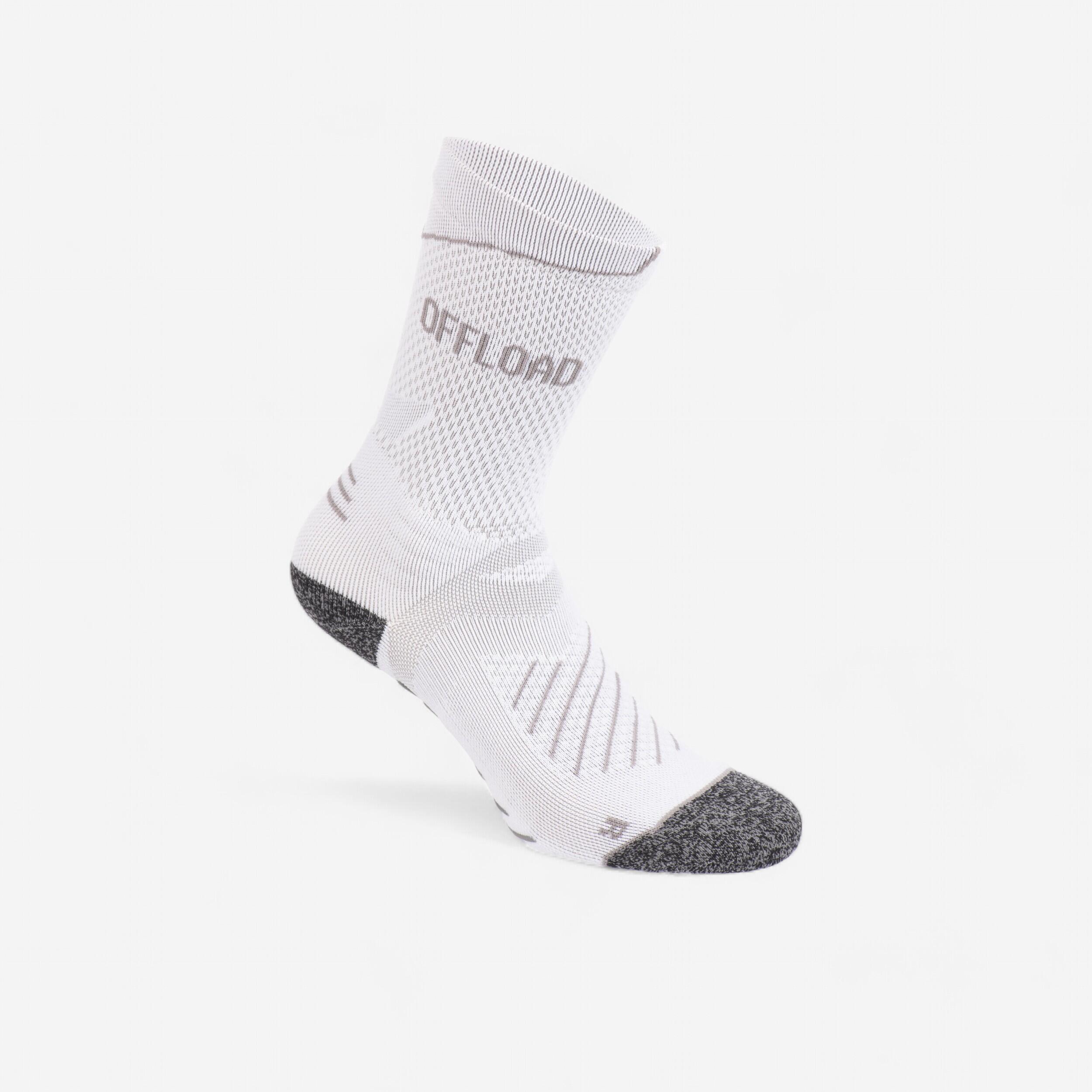 OFFLOAD Calcetines de Rugby Antideslizantes Offload R500 Mid Blanco