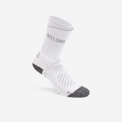 Chaussettes de rugby antidérapantes Adulte - R500 MID blanc