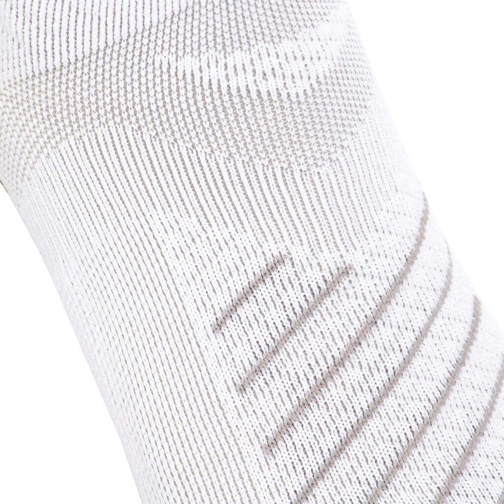 Adult Non-Slip Mid-Cut Rugby Socks R500 - White