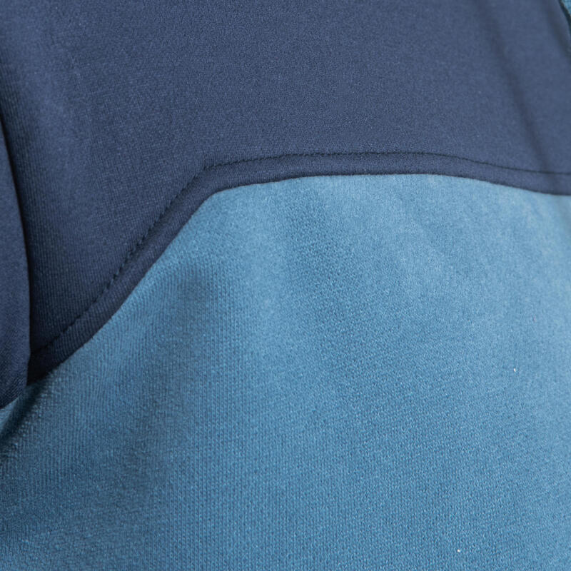 Sweat-shirt capuche de rugby Homme - R500 bleu