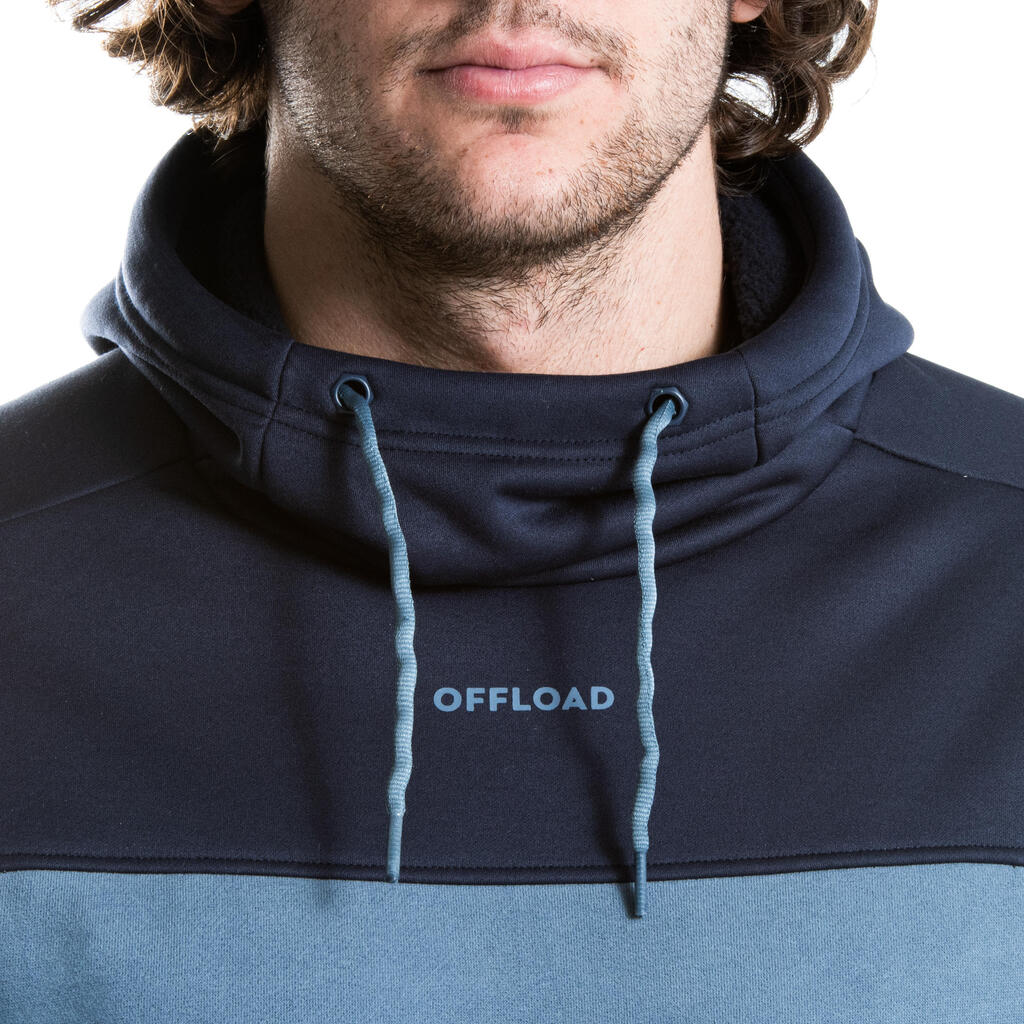 Men's Rugby Hooded Sweatshirt R500 - Blue
