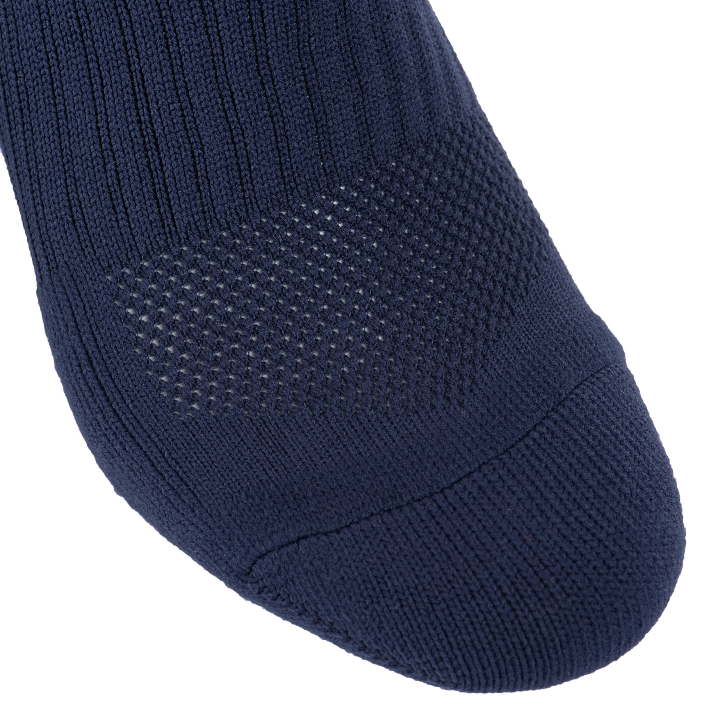 Women's Rugby Socks R500 - Coral/Navy Blue 4/5