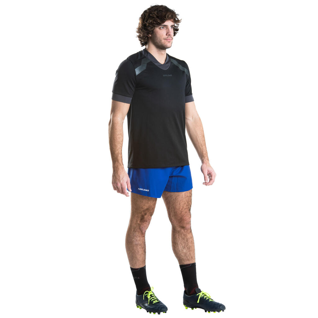 Rugbyshorts Club R100 ohne Tasche Erwachsene schwarz