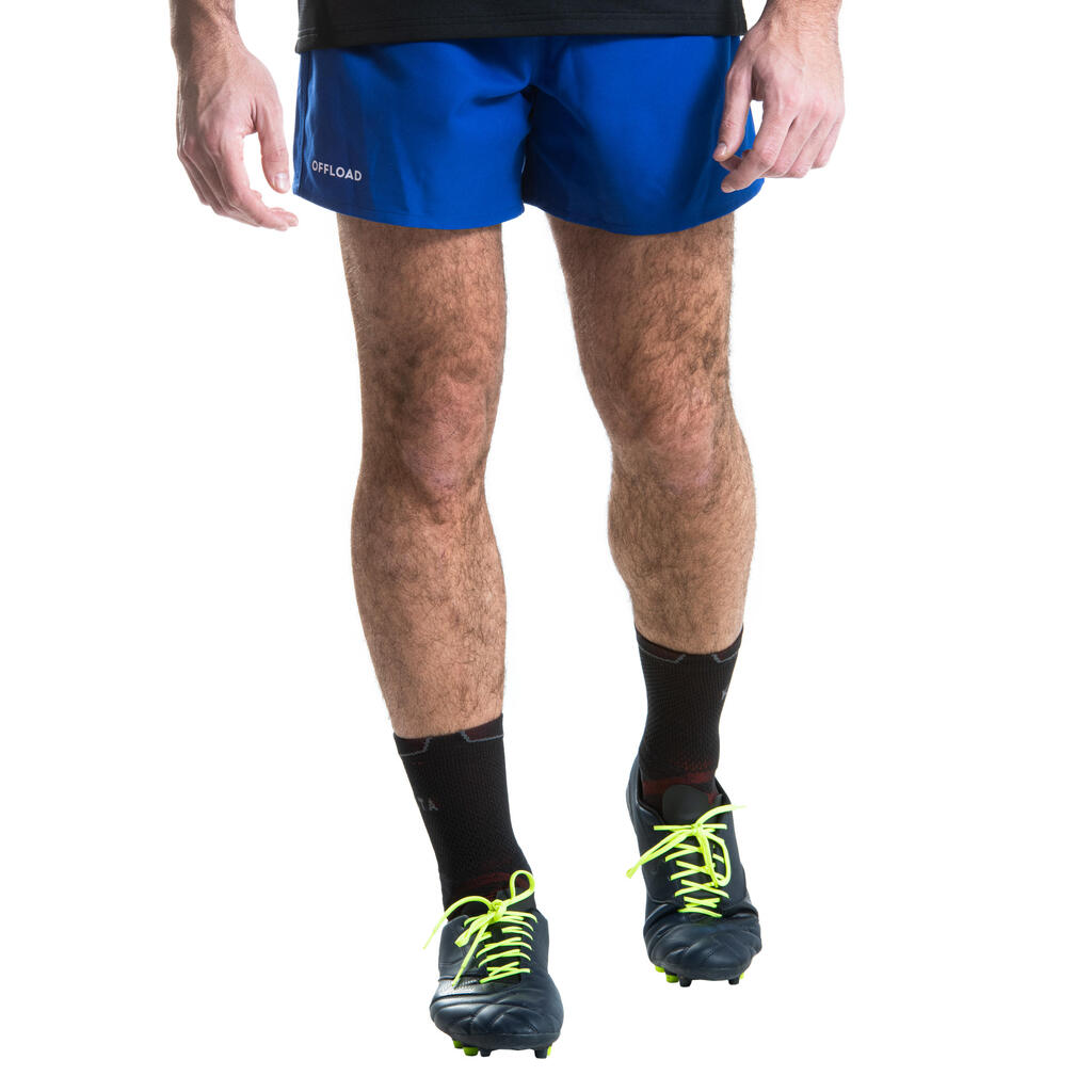 Adult Rugby Club Pocketless Shorts R100 - Blue
