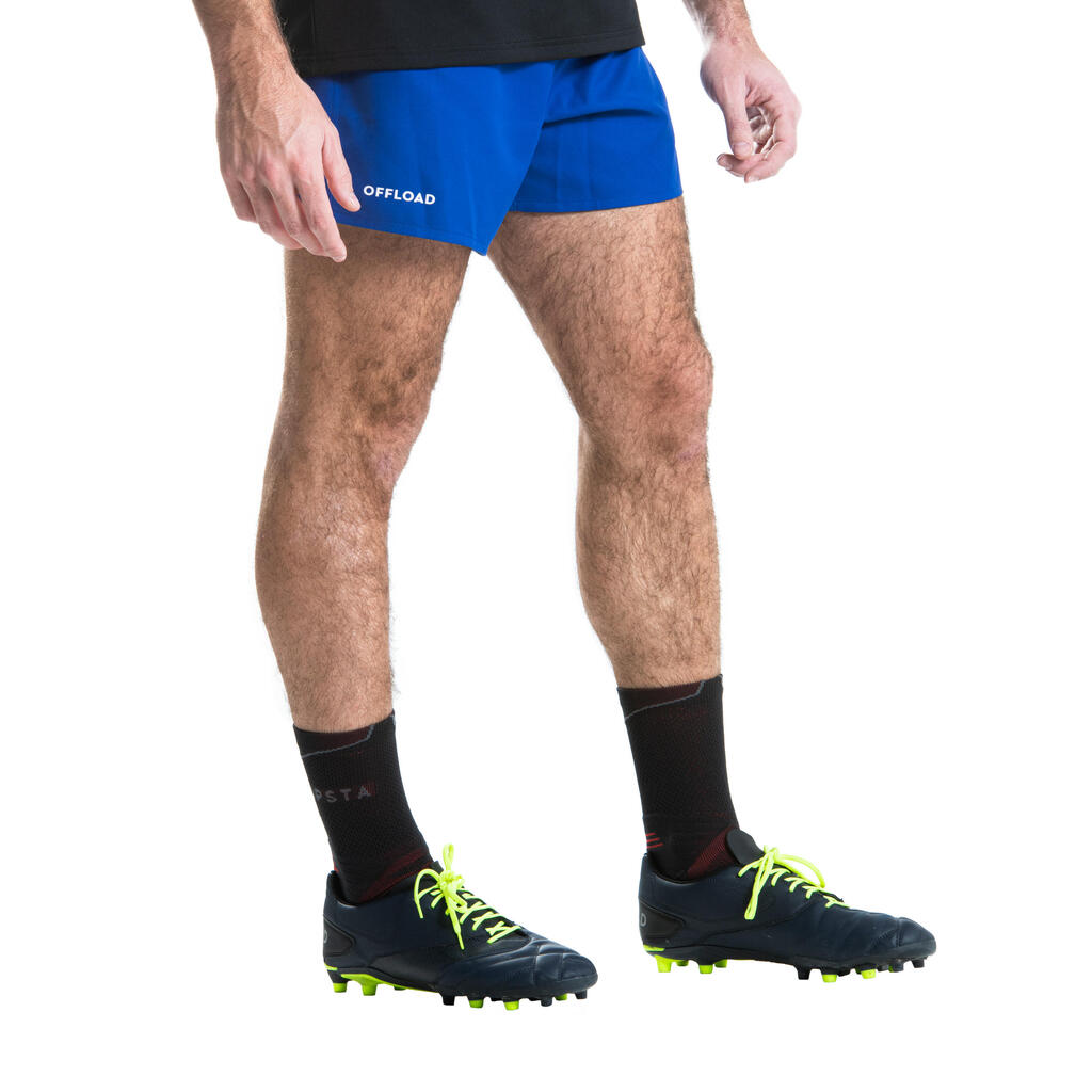 Adult Rugby Club Pocketless Shorts R100 - Blue