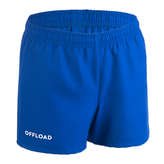 SHORT CLUB RUGBY R100 SANS POCHE ENFANT BLEU ROY