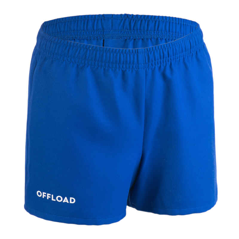 Kids' Rugby Club Pocketless Shorts R100 - Royal Blue - Decathlon