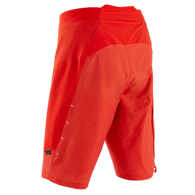ROCKRIDER ST 500 Padded Mountain Bike Shorts Red