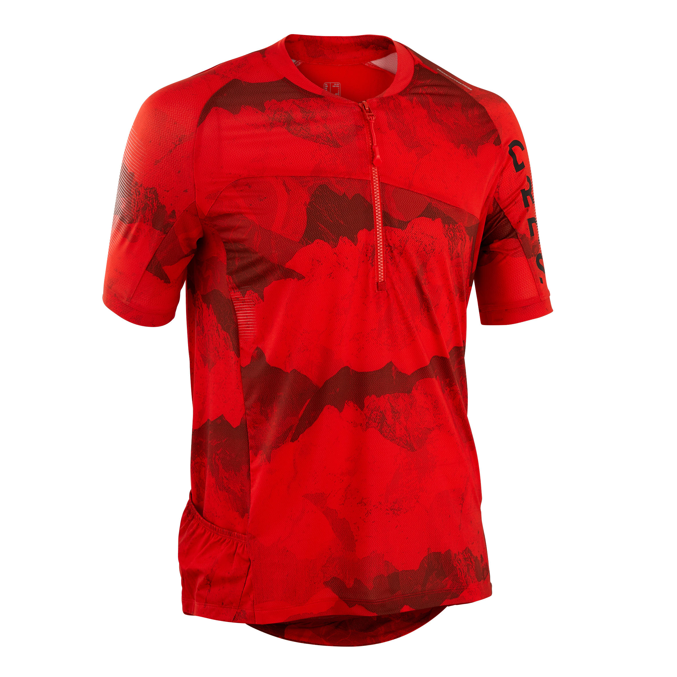 ST 500 Short-Sleeved Mountain Bike Jersey - Red 1/8