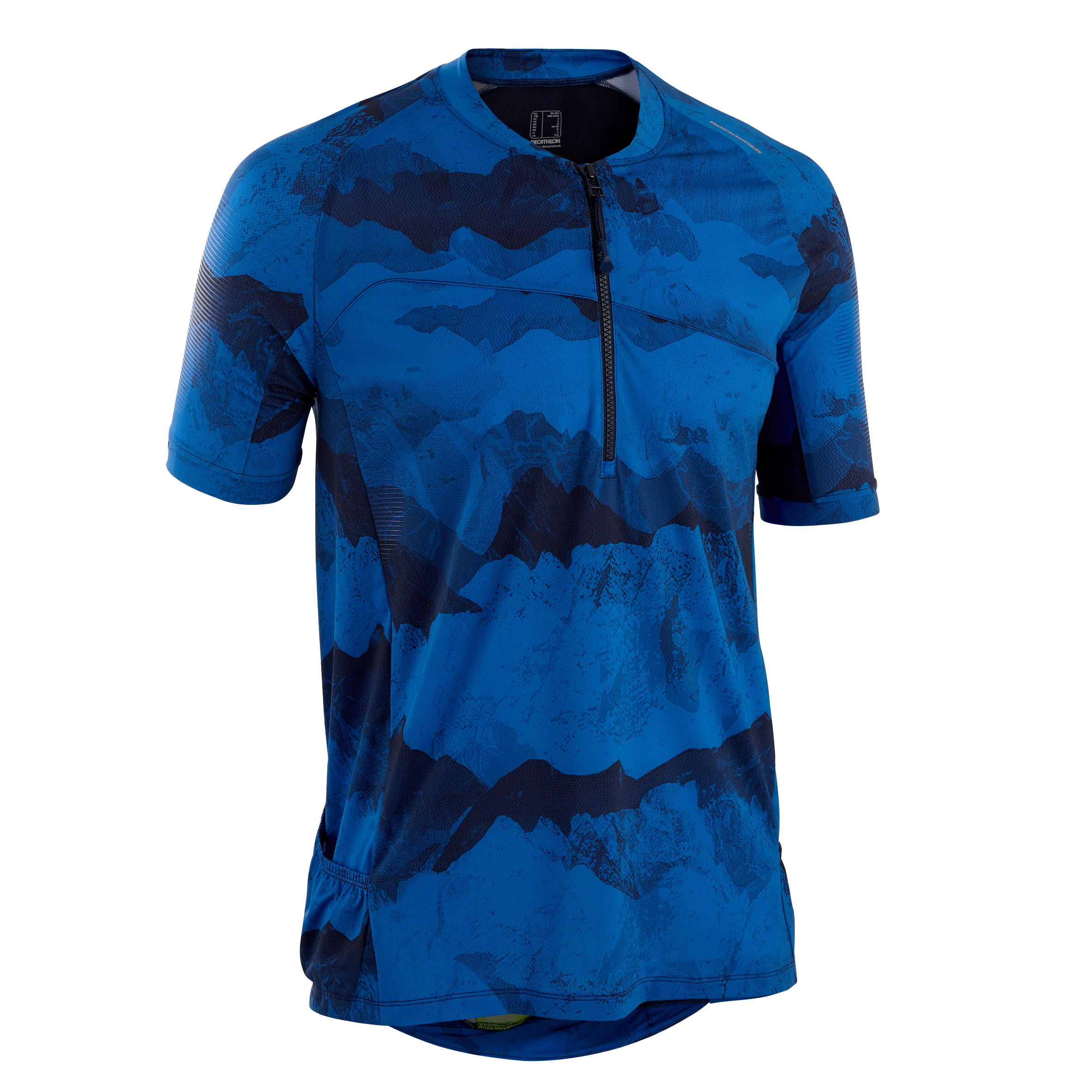 ROCKRIDER Short-Sleeved Mountain Bike Jersey ST 500 - Blue