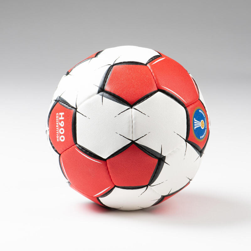 Ballon de handball compétition H900 T2 rouge/blanc