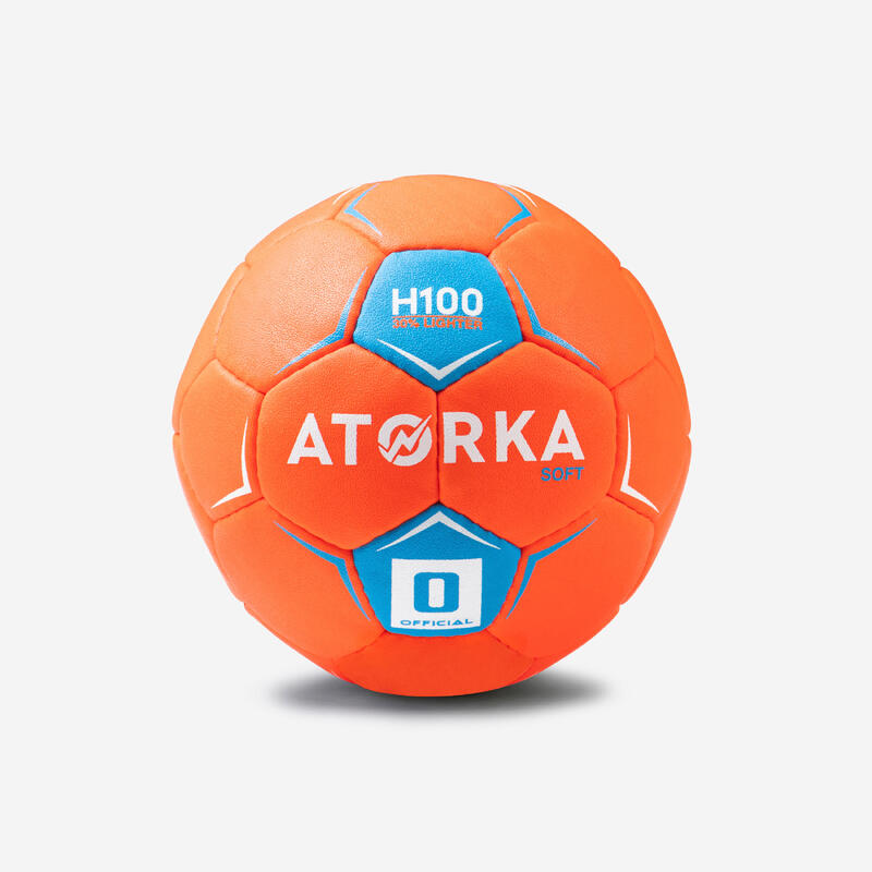 Ballon de handball enfant H100 soft T0 orange