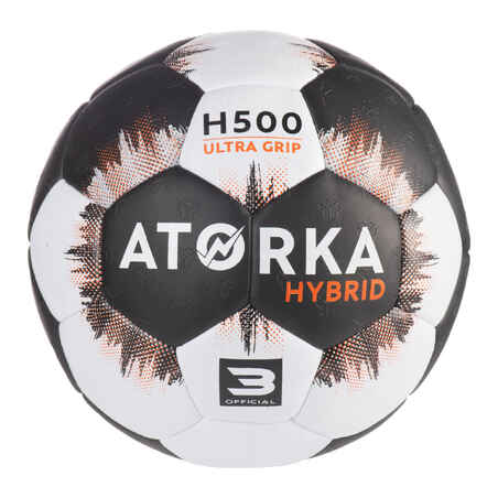 Handball H500 Grösse 3 Herren schwarz/grau