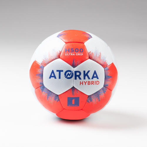 Ballon De Handball Enfant Hybride T1 Gris Rouge Pour Les Clubs Et Collectivites Decathlon Pro