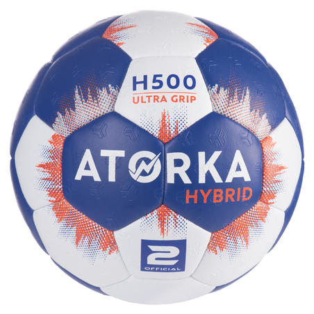 Мяч гандбольный детский hybride размер 2, серо-голубой