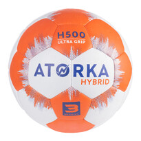 Мяч гандбольный мужской h500 размер 3, оранжево-серый ATORKA