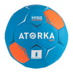 ATORKA Çocuk Hentbol Topu - 1 Numara - Mavi / Turuncu - H100 Soft