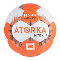 Ballon de handball enfant hybride T2 orange/gris