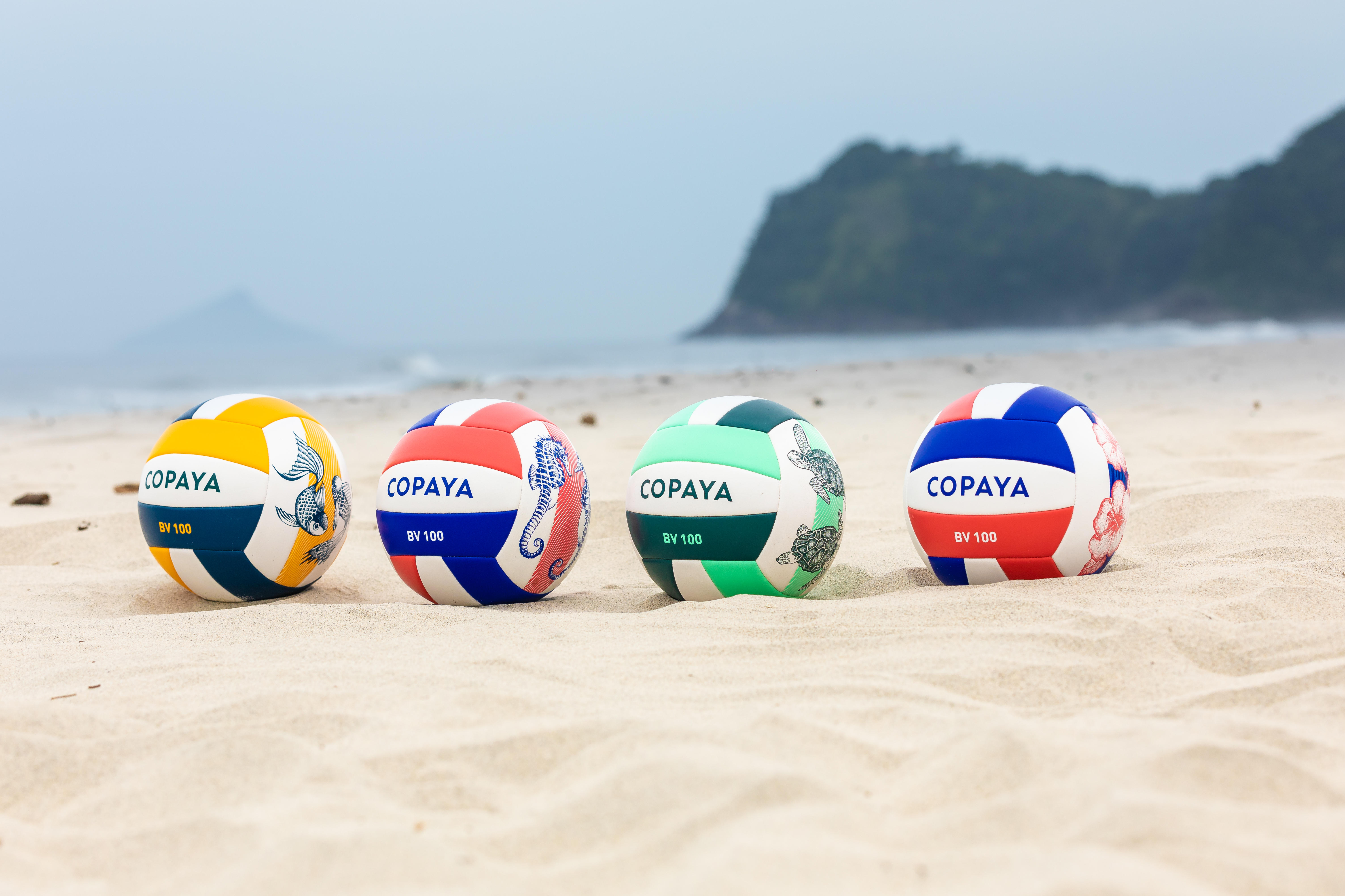 Size 5 Stitched Beach Volleyball 100 Classic Turtle Green DecathlonB2B