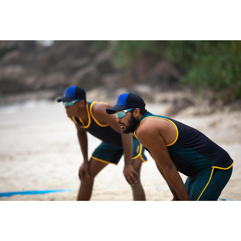 Lunettes de beach sports polarisées blanches et bleues