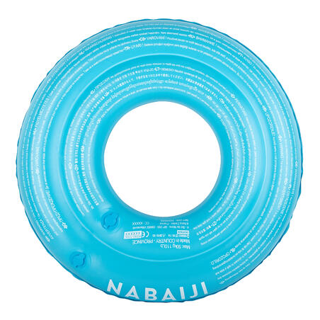 Pelampung ring dengan corak "PANDAS" untuk anak 6-9 Tahun 65 cm biru
