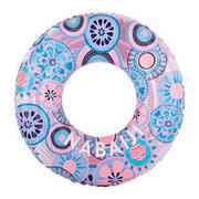 Kids' inflatable pool ring 65 cm 6-9 years - pink and transparent Print