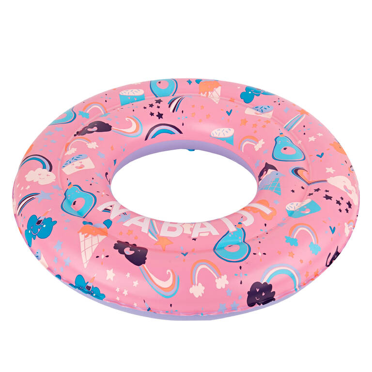 Kids' Inflatable pool ring 65 cm 69 Years Pink Decathlon