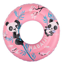 Opblaasbare zwemband voor kinderen van 3-6 jaar 51 cm roze met pandaprint