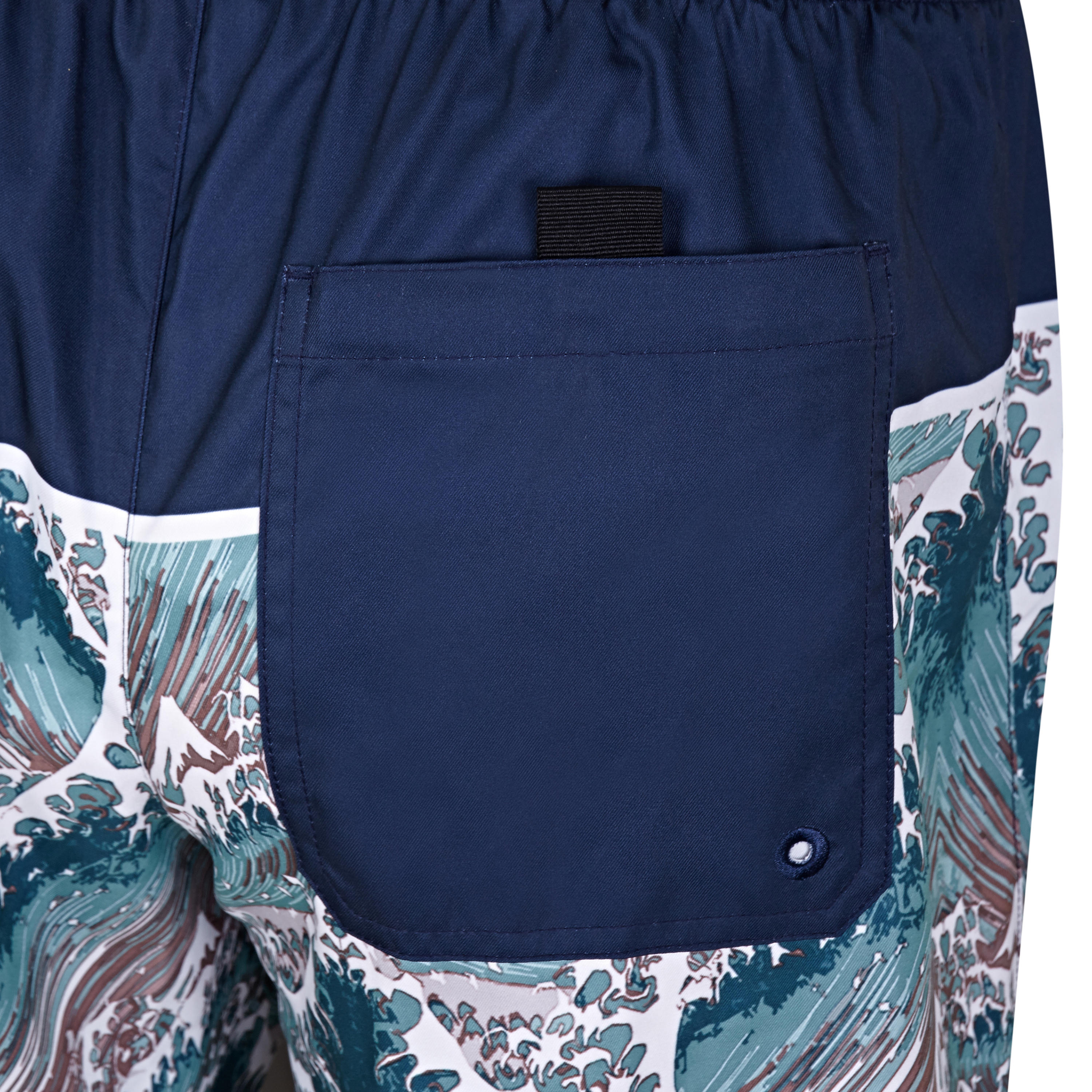 Men Surf Bodyboard Boardshorts Olaian Sbs100 - Blue printed