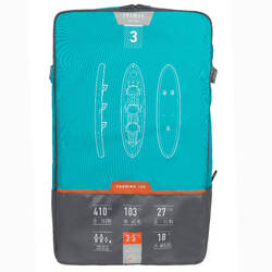 X100 2/3 PERSON Drop-Stitch Floor TOURING INFLATABLE KAYAK - TURQUOISE