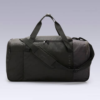 Football Duffle Bag, Lightweight, Multiple Compartment, 55L Capacity - Black