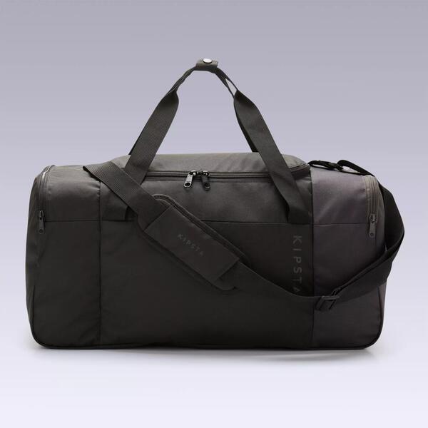 Large black foldable sports holdall with shoulder strap