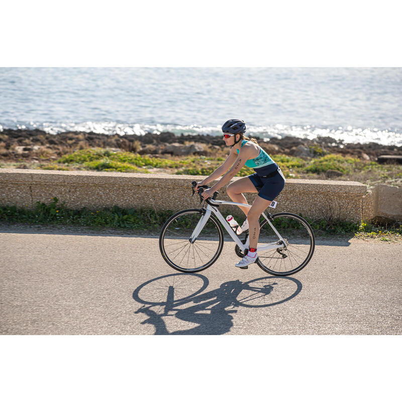 Combinezon Triatlon TRIFONCTION SD Distanță scurtă Bleumarin/Verde Damă