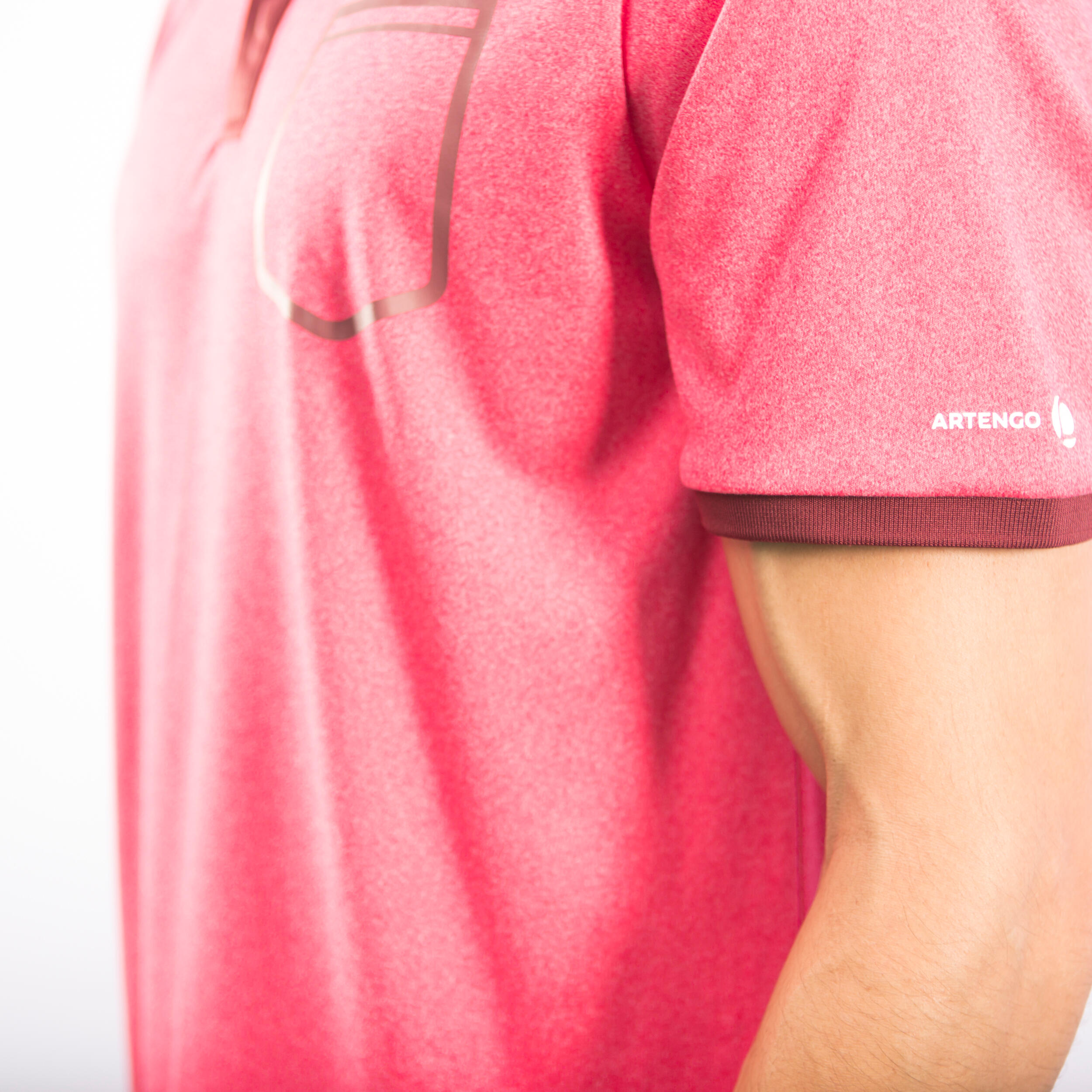 Soft Pocket Padel Tennis Badminton Squash Table Tennis Polo Shirt - Pink 5/14
