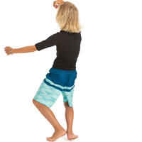 long swim shorts - blue