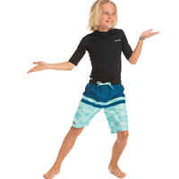 long swim shorts - blue