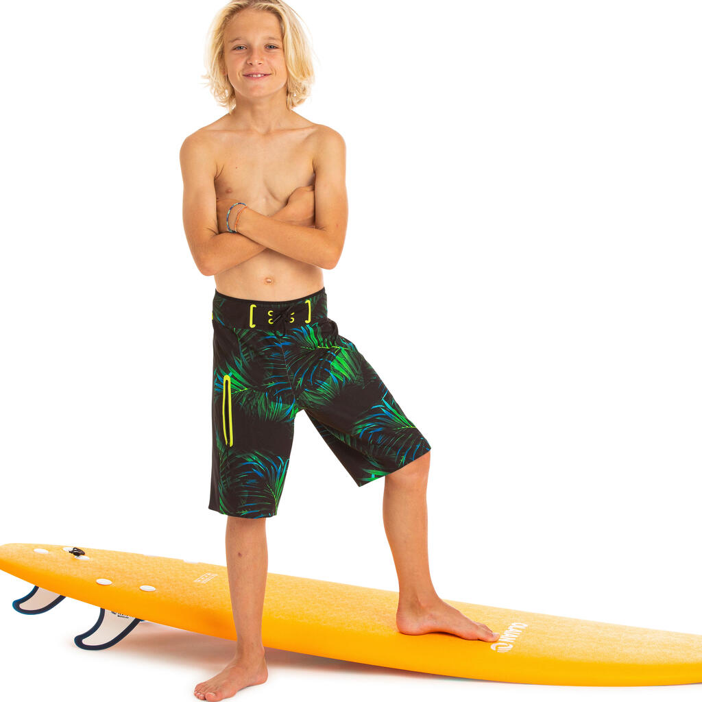 Boardshorts Surfen Jungen 900 Tween blau