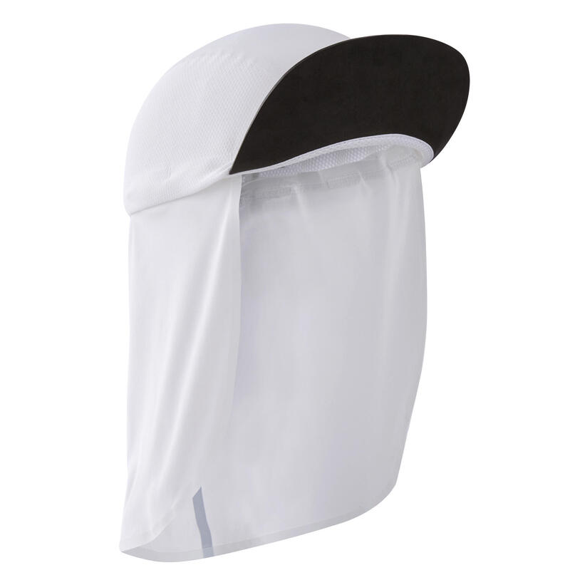 CASQUETTE TRAIL RUNNING MODULABLE SAHARIENNE BLANCHE