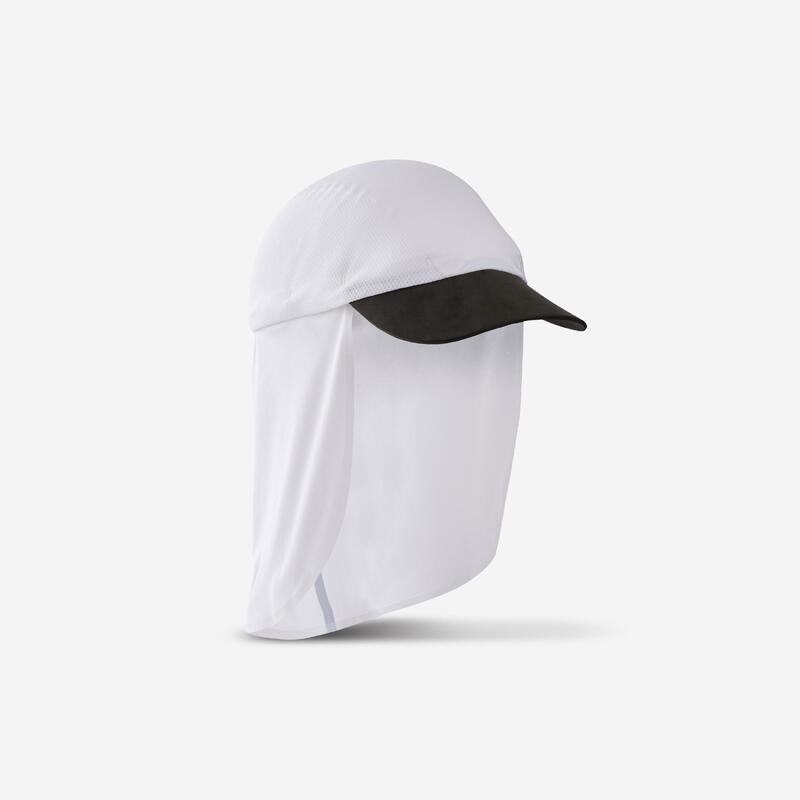 Casquette running trail Homme Femme - KIPRUN Modulable Saharienne blanche