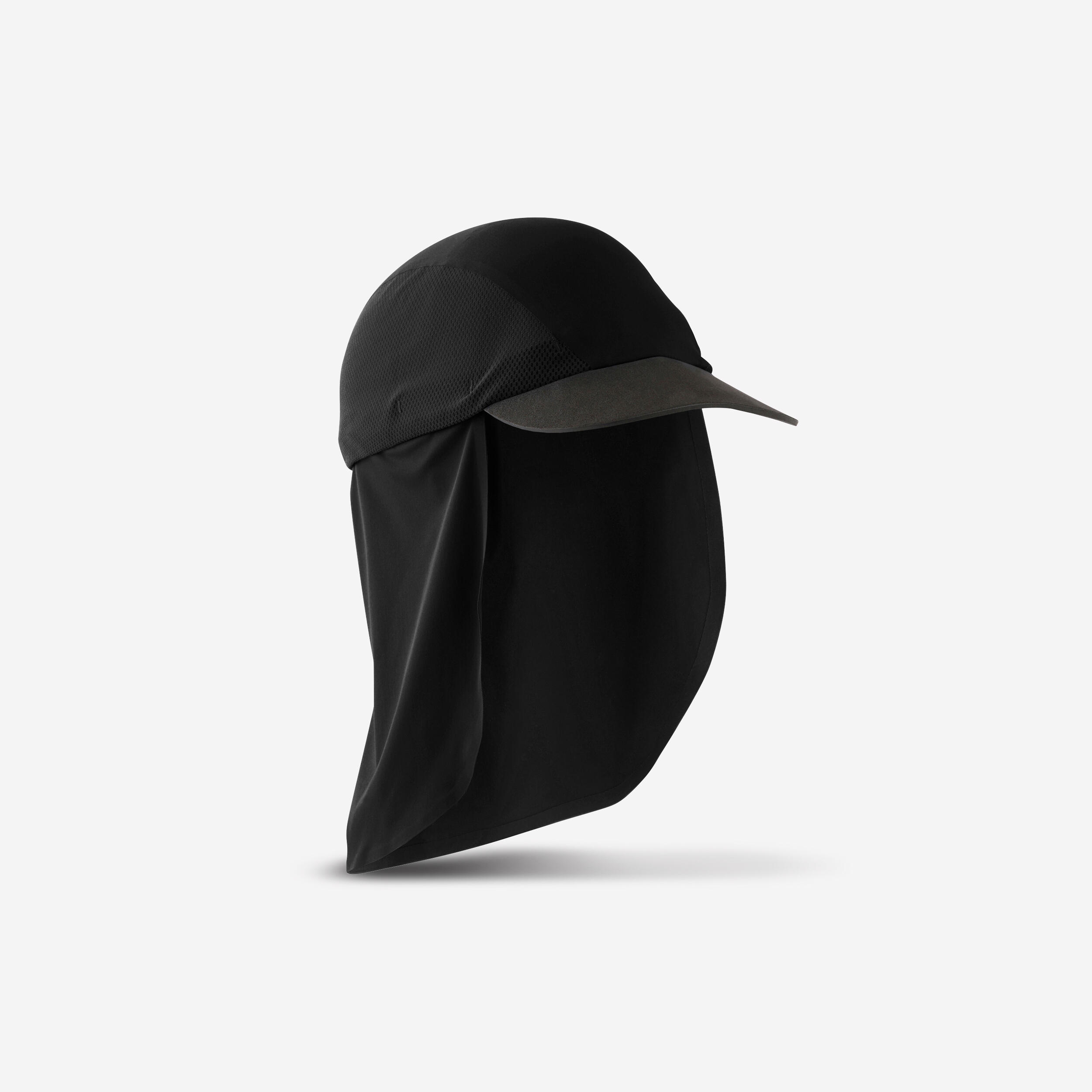 Unisex Trail Running Cap Kiprun Flexible Desert Cap Black