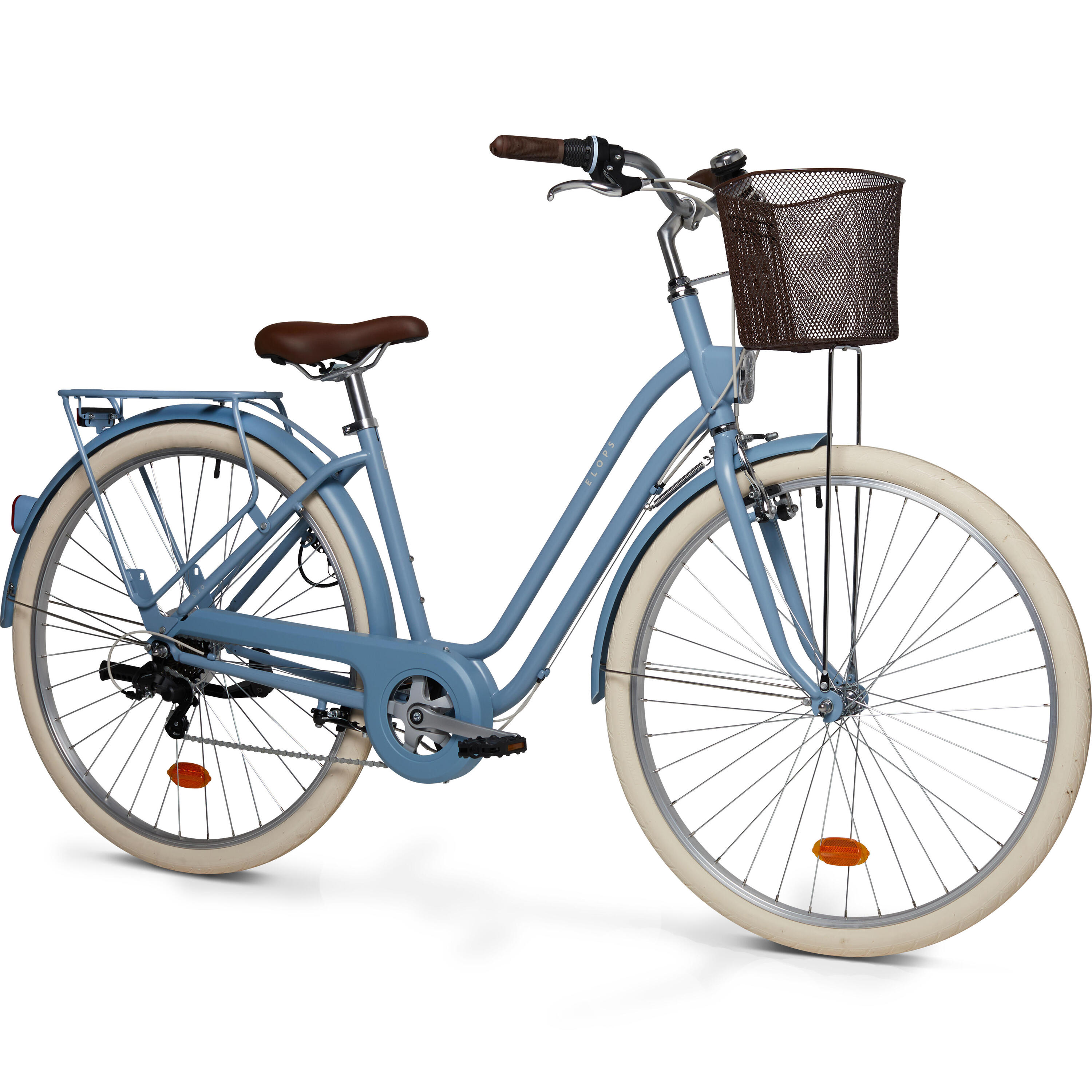 Second Hand - Bici città ELOPS 520 telaio basso blu jeans 59/68