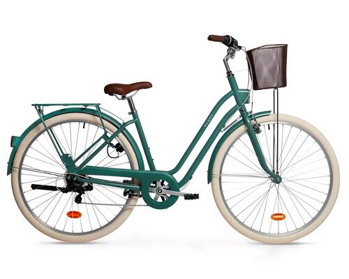 ELOPS 520 BLAUW 2020 STADSFIETS WEBSITE DECATHLON SUPPORT