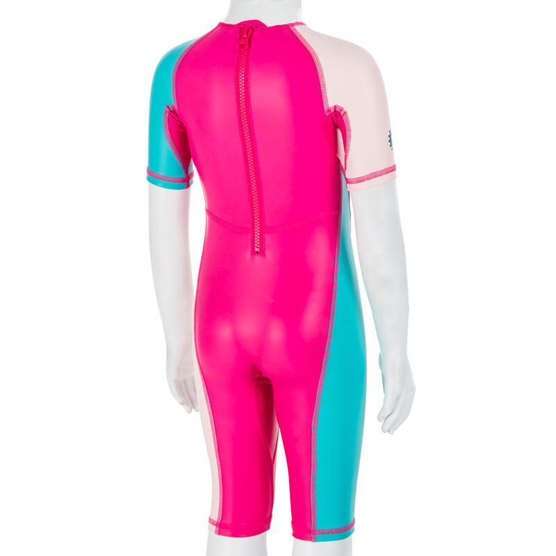 Baba úszóoverall Kloupi, UV-szűrő, panda mintás, rózsaszín