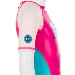 Baby UV Protection Wetsuit Kloupi - Panda Print Pink