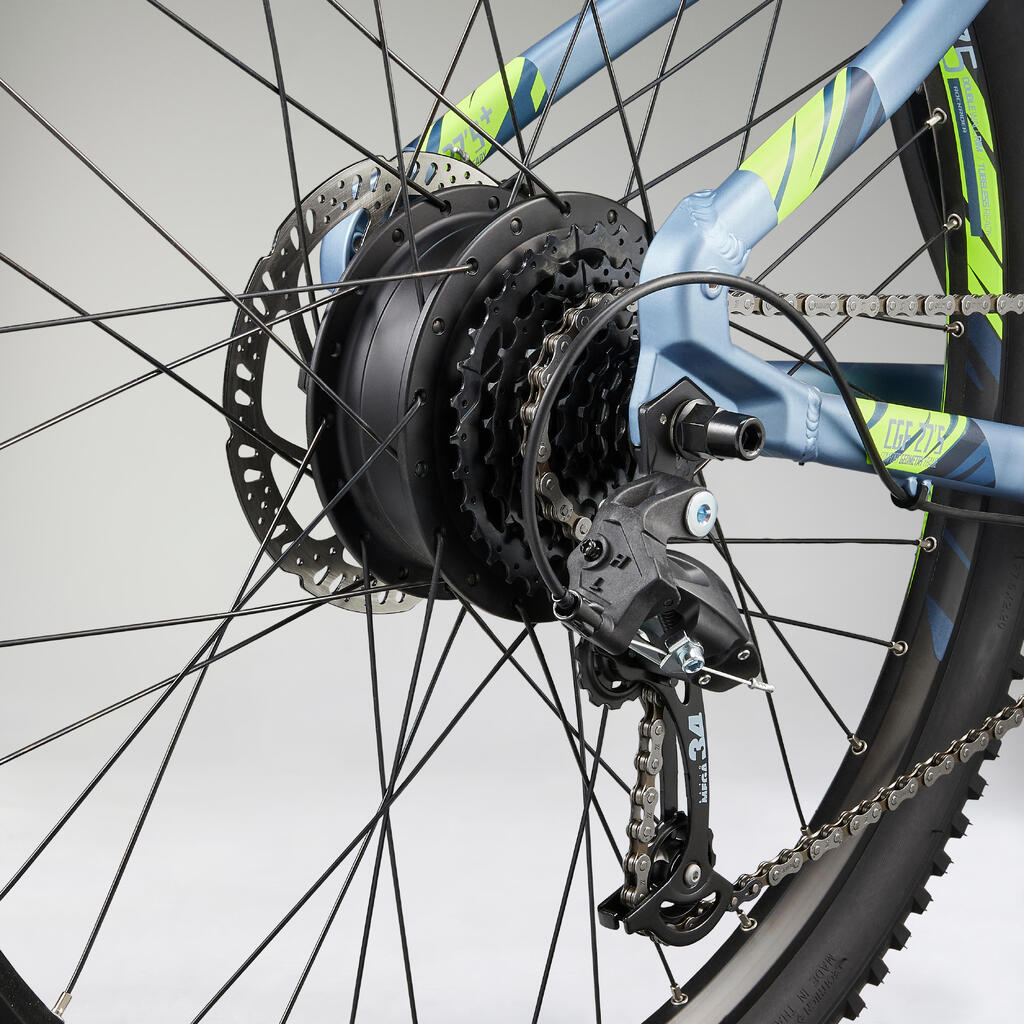 Bicicleta eléctrica de montaña azul rodada 27.5 e-st 100