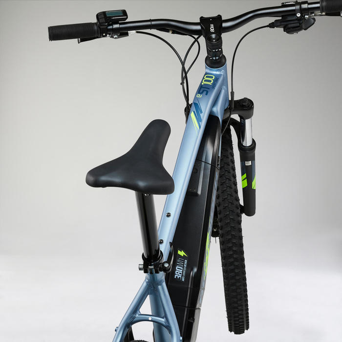Velo Vtt Electrique E St 500 V2 Noir Bleu 27 5 Rockrider Decathlon